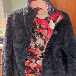 Kids north face reversible coat